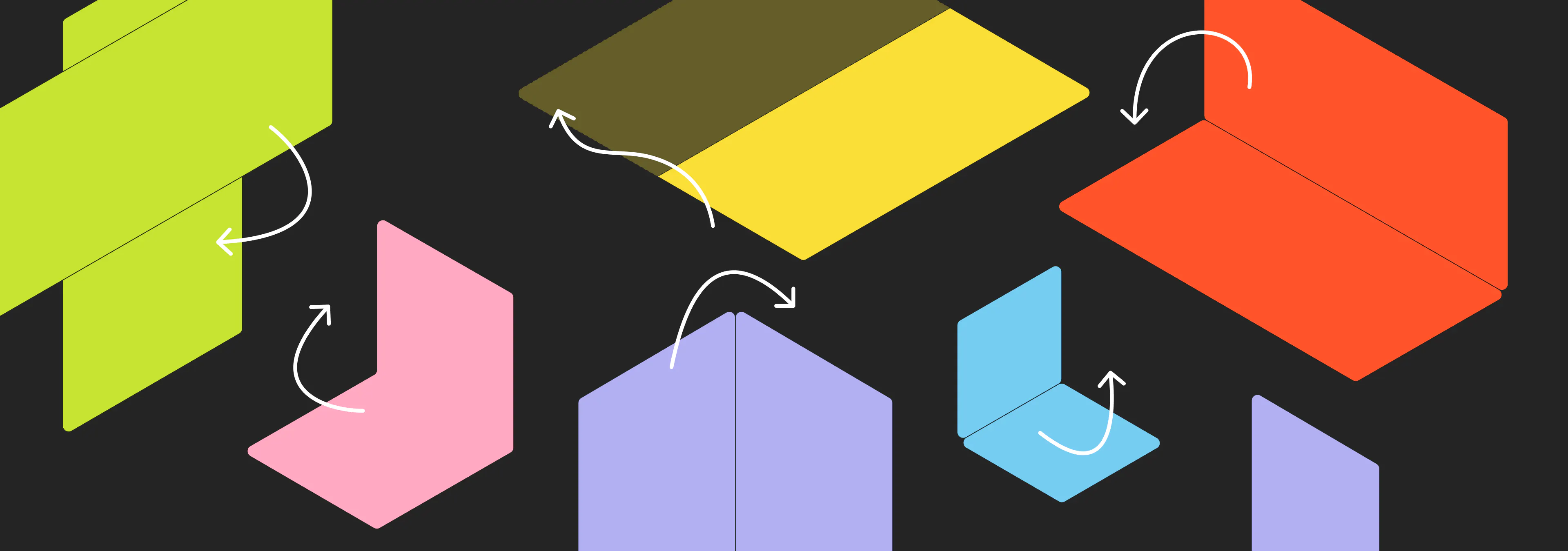 Illustration of different phones with moving screens and the direction they move in.