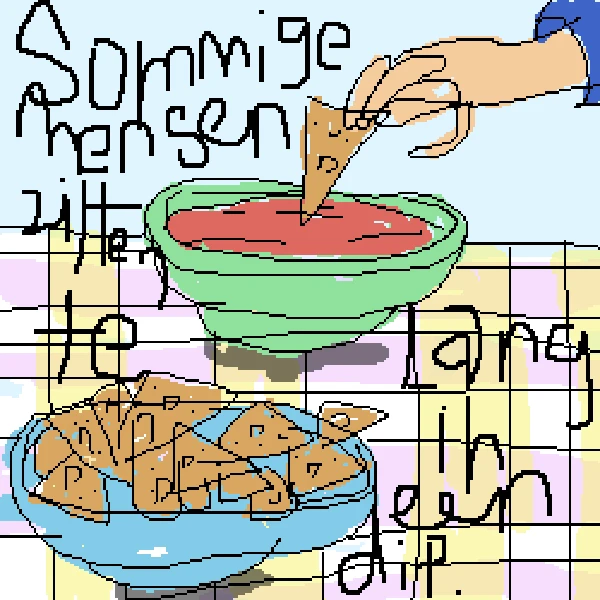 Illustration with a dutch word joke about being in a dip.