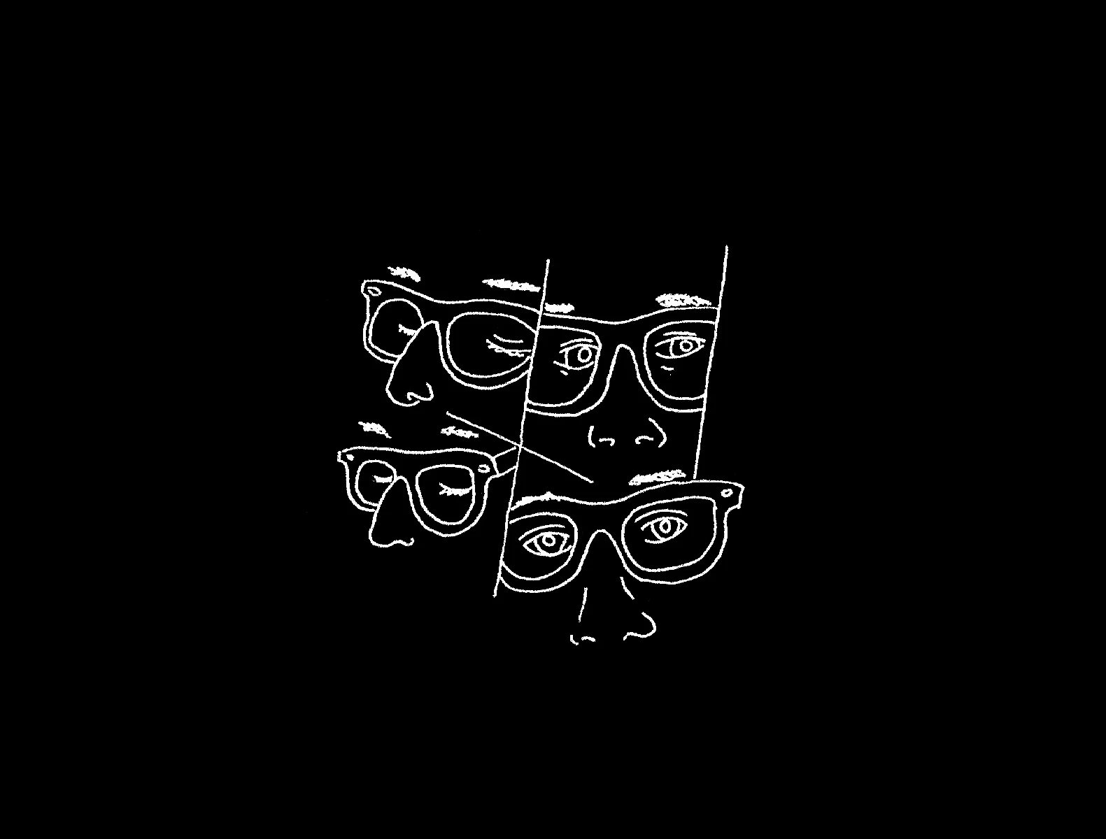 Illustration of my face in kubistic style.