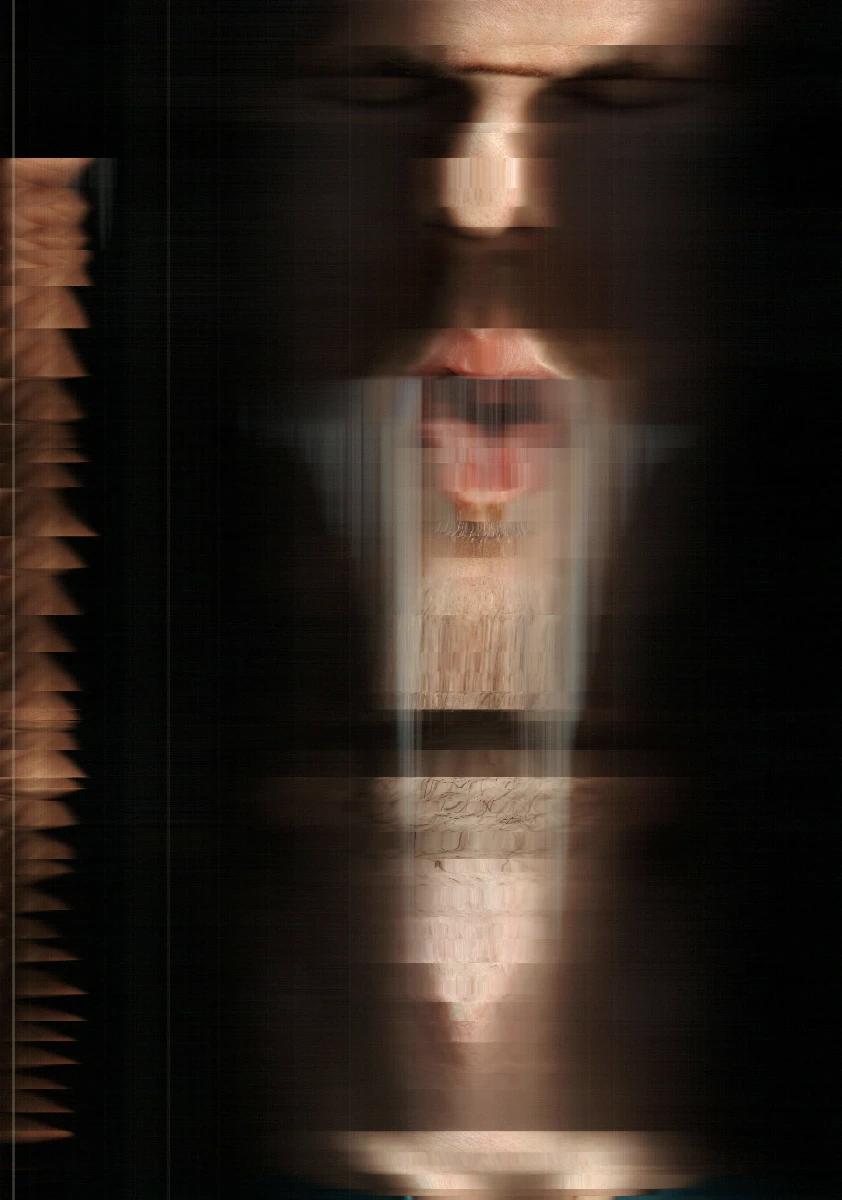 My face scanned with a hand-scanner.