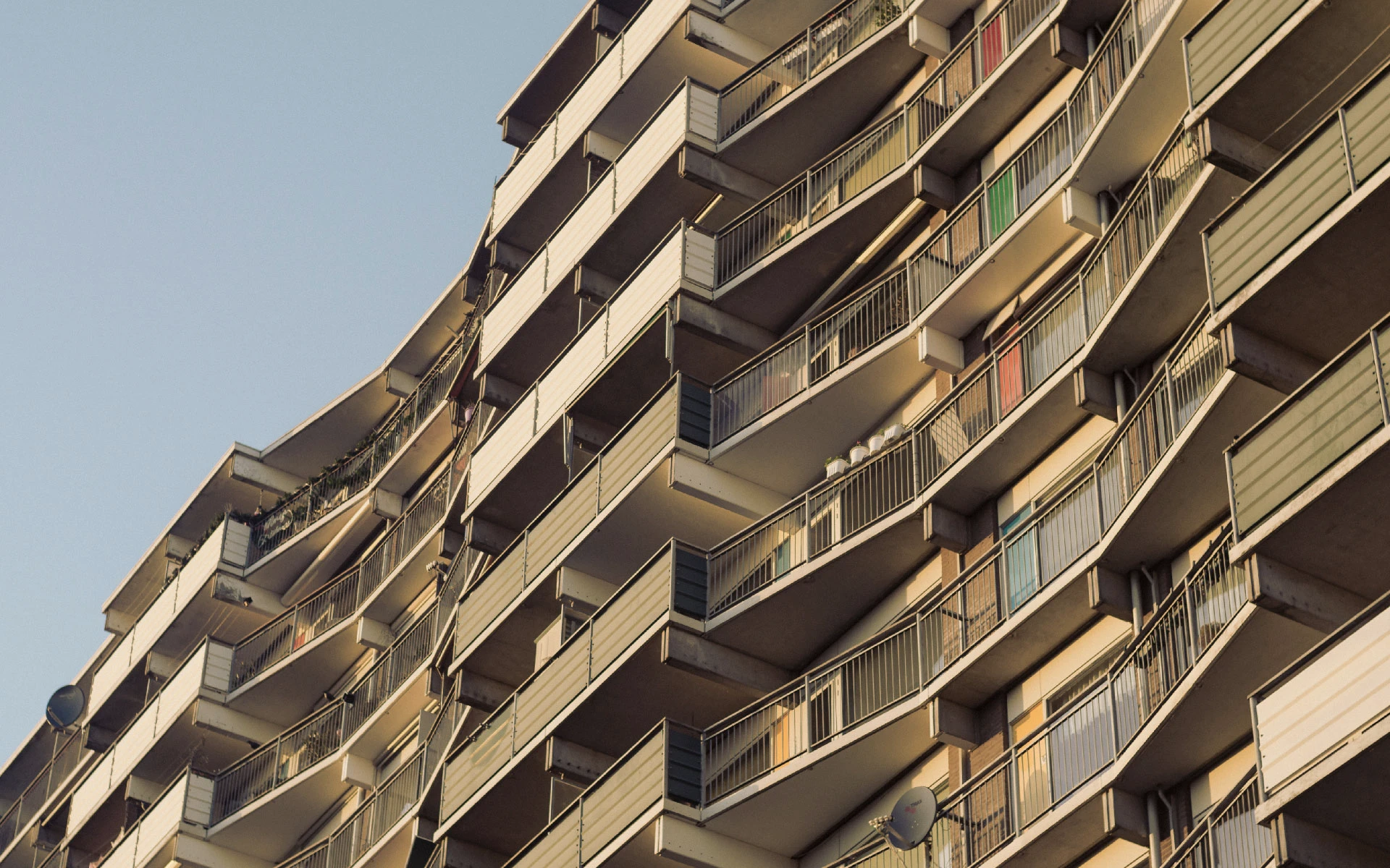 Another photo of balconies. This time with some color.