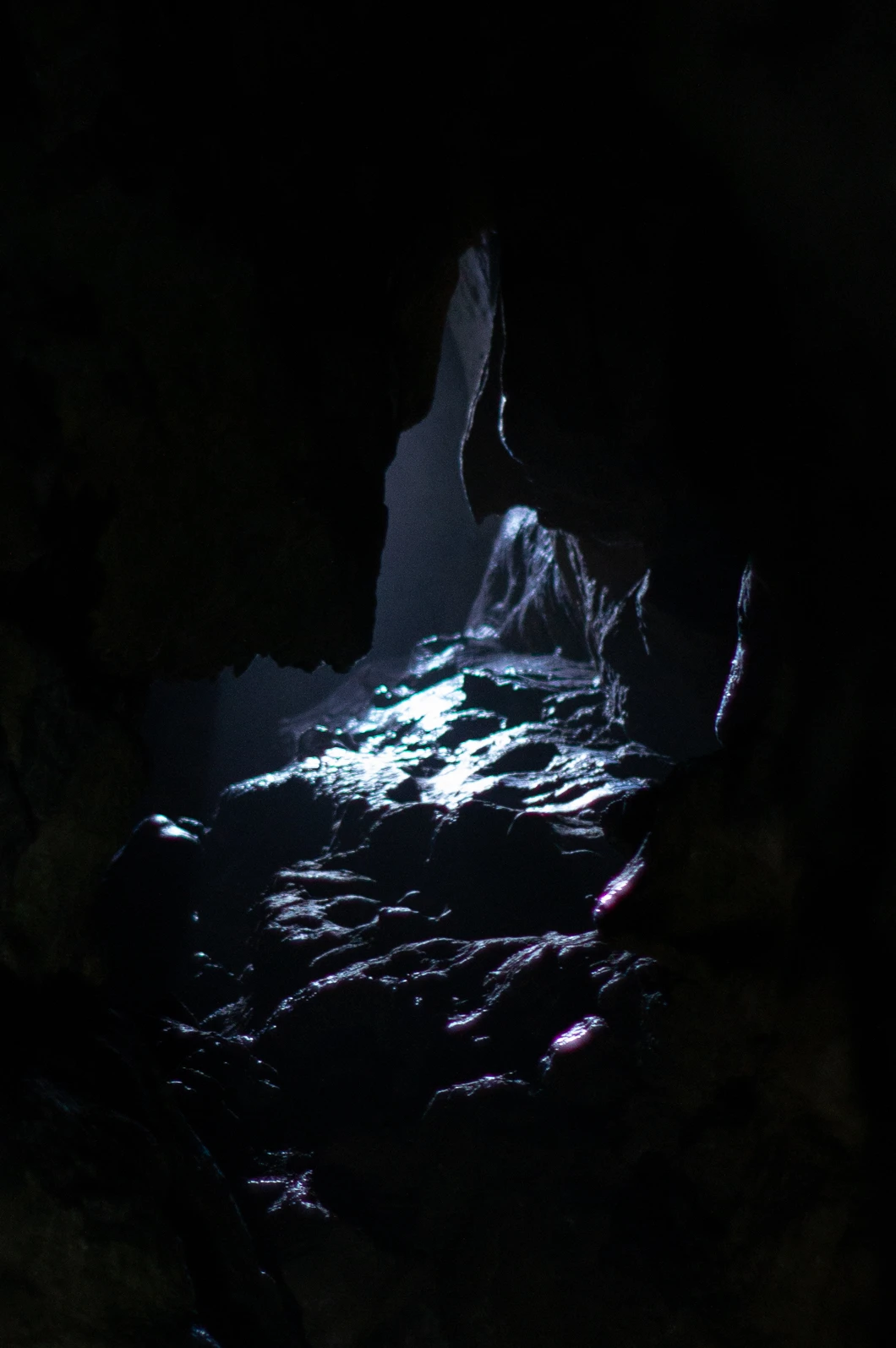 View in a cave in Belgium