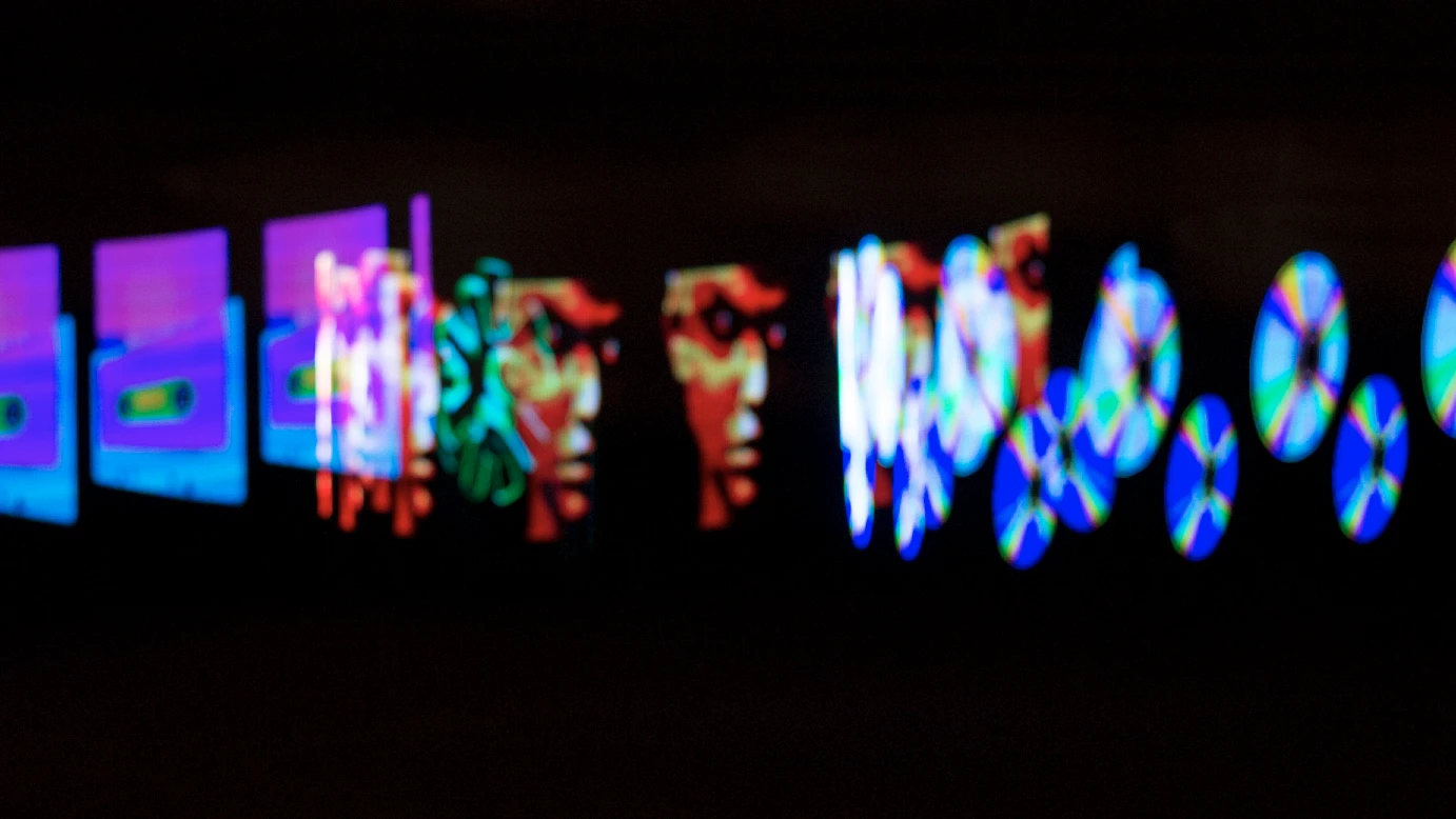 Photo of some digital art at Glow Eindhoven.
