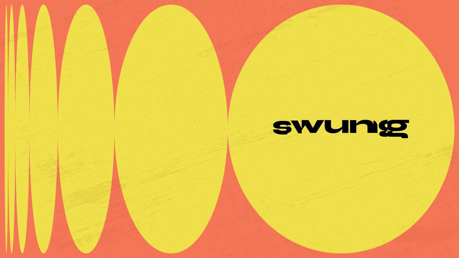 Swung logo with some graphical branding elements.