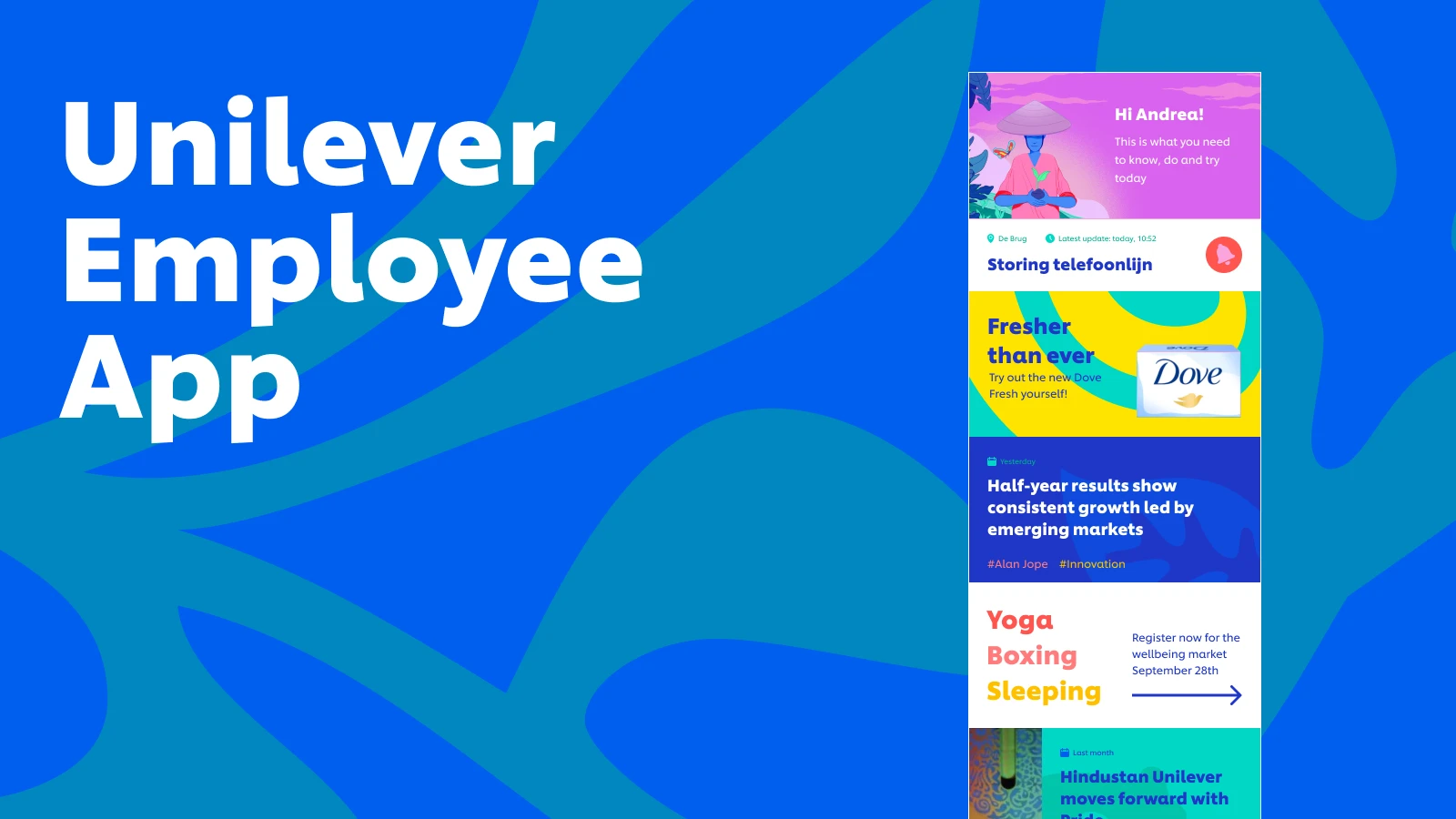 Introduction of the project with the name and the homescreen.